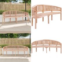 Banc de jardin en forme de banane 200 cm bois de teck solide - Banc De Jardin - Banc En Teck - Mobilier De Jardin - Meuble De Jardin - Banc Design