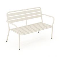 Banc de jardin en métal - Beige - mirmande de mylia