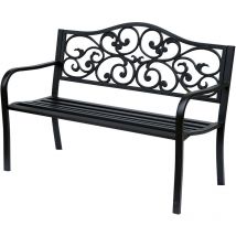 Banc de jardin hank métal noir