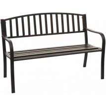 Hegele - Banc de jardin HHG-696, banc du parc, 2 places, acier thermolaqué, bronze vintage