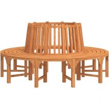 Helloshop26 - Banc de jardin meuble de patio d'extérieur terrasse de tour d'arbre rond diamètre 208 cm bois massif eucalyptus