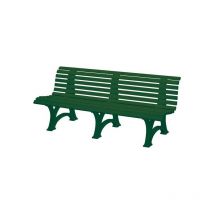 Banc de jardin borkum 4 places longueur 2000 mm vert