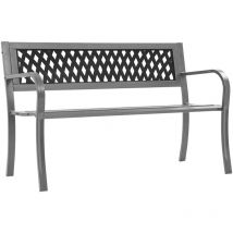 Avimac - Banco de jardín acero negro 120 cm