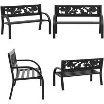 Banc de jardin pour enfants 86 cm acier - Banc Enfant - Mobilier De Jardin - Banc Extérieur - Siège Enfant - Décoration Jardin - Home & Living