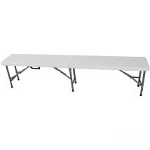 Gardeness - Banc de pliage en acier et en plastique 182x30xh43 cm