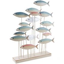 Aubry Gaspard - Banc de poissons en métal sur pied