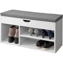 Banc de Rangement à Chaussures Bottes avec Coussin RembourréMeuble d'Entrée FSR45-HG Sobuy
