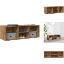 Banc de rangement à chaussures chêne artisanal 105x35x35 cm - Banc De Rangement à Chaussures - Bancs De Rangement à Chaussures - Banc Pour Chaussures