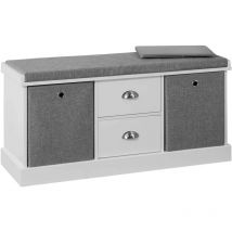 Banc de Rangement avec Coussin Rembourré Commode à Chaussure FSR66-HG Sobuy
