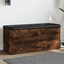Torana - Banc de rangement chêne fumé 102x42x45 cm bois d'ingénierie