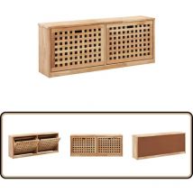 Banc de rangement de chaussures 94x20x38cm Bois massif de noyer - Meuble De Rangement Chaussures - Banc Chaussure - Range Chaussures - Rangement