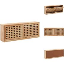Banc de rangement de chaussures 94x20x38cm Bois massif de noyer - Meuble De Rangement Chaussures - Banc Chaussure - Range Chaussures - Rangement