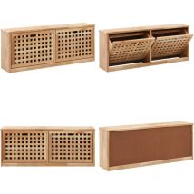 Banc de rangement de chaussures 94x20x38cm Bois massif de noyer - Meuble De Rangement Chaussures - Banc Chaussure - Range Chaussures - Rangement