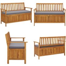 Vidaxl - Banc de rangement de jardin 120 cm Bois d'acacia solide - Banc De Jardin - Banc De Rangement - Mobilier De Jardin - Meubles De Jardin