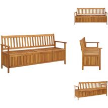 Banc de rangement de jardin 170 cm bois d'acacia solide - Banc De Jardin - Banc De Rangement - Mobilier De Jardin - Meubles De Jardin - Acacia