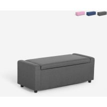 Ahd Amazing Home Design - Banc de rangement en tissu pour chambre ou entrée Merak - Gris