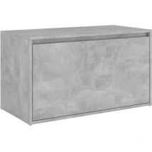 Lafomukea - Banc d'entrée 80x40x45 cm Gris béton Bois d'ingénierie