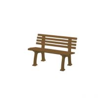 Banc de jardin ibiza 2 places longueur 1200 mm brun