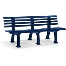 Banc de jardin juist 4 places longueur 2000 mm bleu