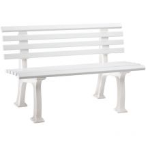 Banc de jardin ibiza 2 places longueur 1200 mm blanc