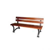 Domus - Banc Stelvio en fonte et lattes de bois 150 x 60 cm banc 2/3 personnes pour jardin exte'rieur