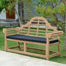 Teck'attitude – Banc De Jardin En Teck Massif 167 Cm – 3 Places – Dossier Sculptural – Imputrescible – Assemblage Tenons Et Mortaises