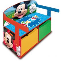 Arditex - Coffre à Jouets, Banc et bureau pupitre 3 en 1 - Disney Mickey