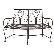 Banc extérieur jardin ou terrasse fer forgé 136x56x91cm
