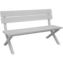 Proloisirs - Banc de jardin 2 places Crossway avec dossier blanc 160 x 84 x 62 cm