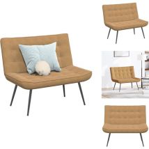 Vidaxl - Banc marron 110x74x84 cm velours - Banc - Bancs - Siège De Banc - Chaise De Banc