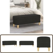 Banc Noir 100x35x41 cm Tissu - Banc Design - Banc Moderne - Banc Entrée - Banc Salle à Manger - Banc Chambre