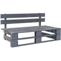 Banc de jardin meuble de patio d'extérieur terrasse palette de jardin bois gris