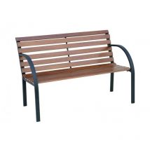 Abitare - Banc d'extérieur 122x67x72 cm en bois et métal - Lirio