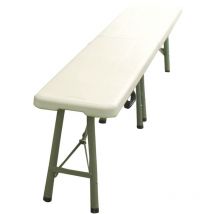 Garden Deluxe Collection - Banc pliant du camping en acier et en résine 183 cm Camping