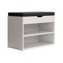 Livinity - Banc pour chaussures Titus, Blanc, 60 x 45 cm avec support, Vicco