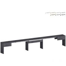 Web Furniture - Banc pour table à manger console extensible 66-290cm Pratika b - Anthracite