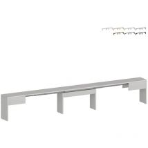 Web Furniture - Banc pour table à manger console extensible 66-290cm Pratika b - Blanc Shabby
