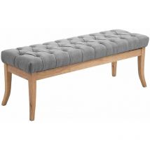 CLP - Banc Ramses tissu pieds antique clair Gris 120 cm