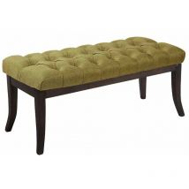 CLP - Banc Ramses tissu antique sombre Vert 100 cm