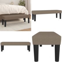 Vidaxl - Banc Taupe 100x30x30 cm Tissu - Banc Design - Banc Moderne - Banc Entrée - Banc Salle à Manger - Banc Chambre - Home & Living