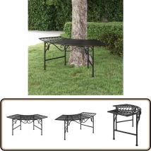 Banc tour d'arbre 113 cm Noir Acier - Banc Jardin - Banc Extérieur - Mobilier De Jardin - Chaise De Jardin - Banc Métallique