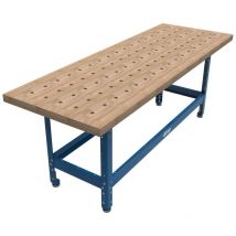 Kreg - Banco universal con tapa de madera dura 610 mm x 1727 mm con agujeros perforados en la tapa UBENCH-6824-DH