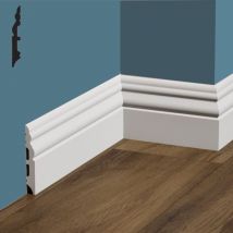 Bancale da 48ml di Battiscopa ducale in polimeri FeelingWood-HD 100x14mm - bianco