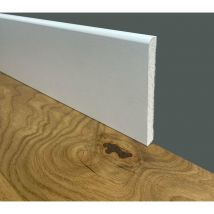 Bancale da 96 metri lineari di battiscopa zoccolino bc 100x10mm in fibra di legno compatta bianco