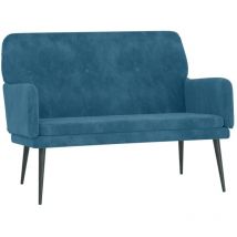 Banco azul 108 x 79 x 79 cm terciopelo 020010572