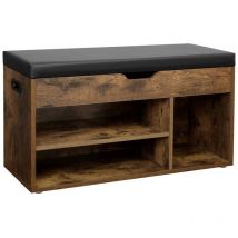 Banco para zapatos 3 compartimentos y 1 contenador - L80 cm