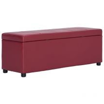 Homemiyn - Furniture Limited - Banco con espacio de almacenaje 116 cm piel