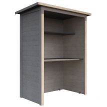 Bricoshop24 - Banco da Lavoro in Legno di Abete 1,44 × 0,84 m con 2 Ripiani