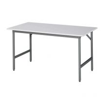 RAU - Banco da lavoro Jerry W1500xD800xH800-850mm Piano di lavoro in melamina Frame grigio