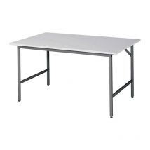 RAU - Tavolo da lavoro Jerry W1500xD1000xH800-850mm Piano di lavoro melaminico Frame grigio